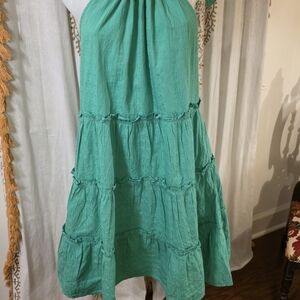 Crown & Ivy Green Tiered Dress